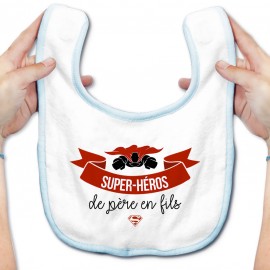 Bavoir bébé Super-héros de père en fils