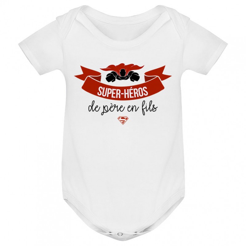 Body bébé Super-héros de père en fils Body bébé Super-héros de père en fils