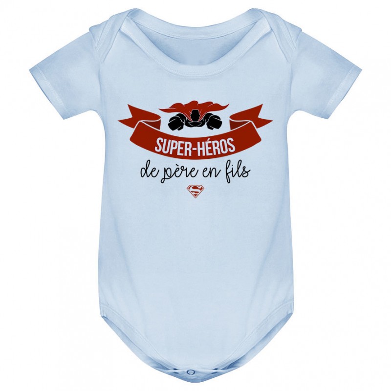Body bébé Super-héros de père en fils Body bébé Super-héros de père en fils