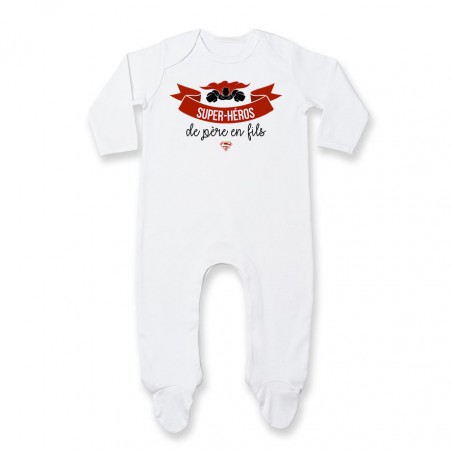 Pyjama bébé Super-héros de père en fils