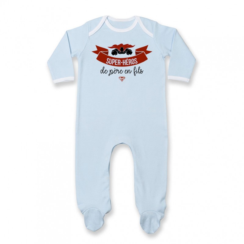 Pyjama bébé Super-héros de père en fils