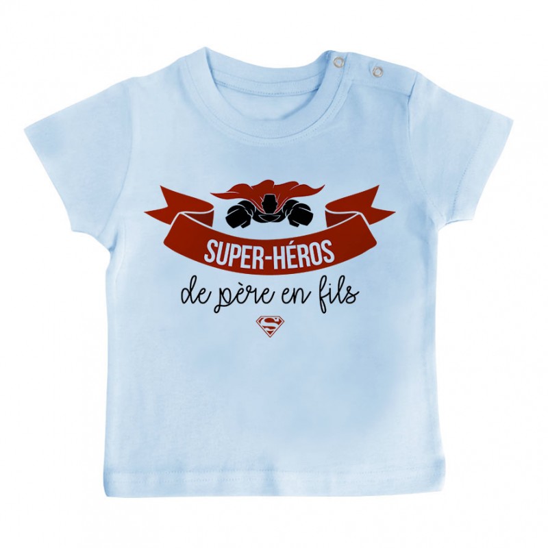 T-Shirt bébé Super-héros de père en fils T-Shirt bébé Super-héros de père en fils