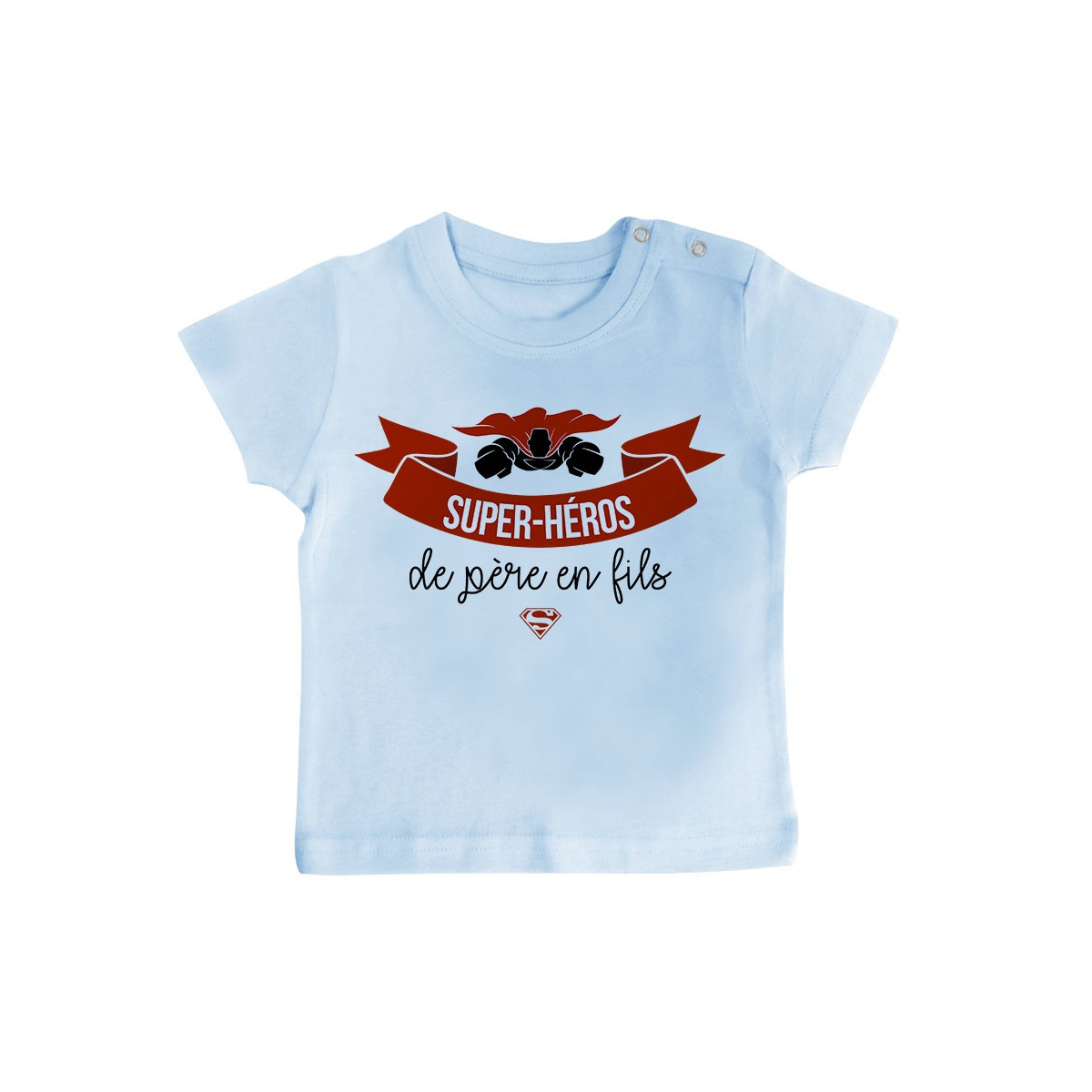 T-Shirt bébé Super-héros de père en fils