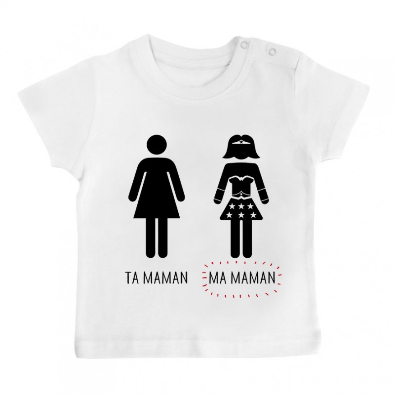 T-Shirt bébé Ta maman, Ma maman T-Shirt bébé Ta maman, Ma maman