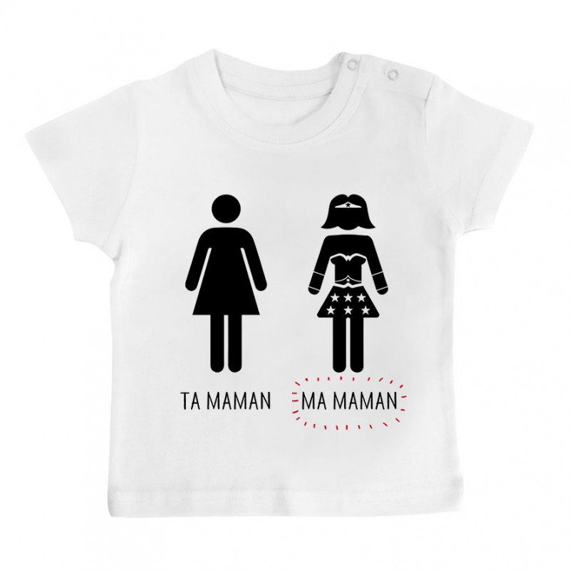 T-Shirt bébé Ta maman, Ma maman