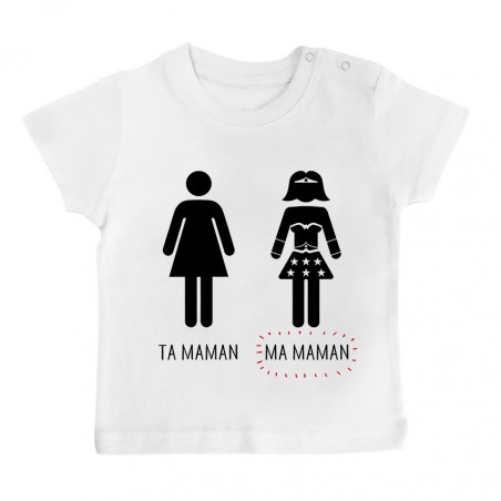 T-Shirt bébé Ta maman, Ma maman