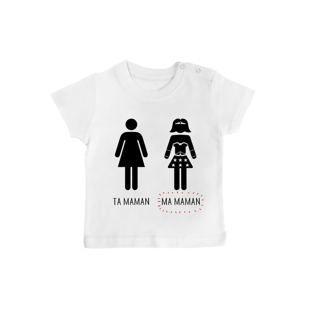 T-Shirt bébé Ta maman, Ma maman