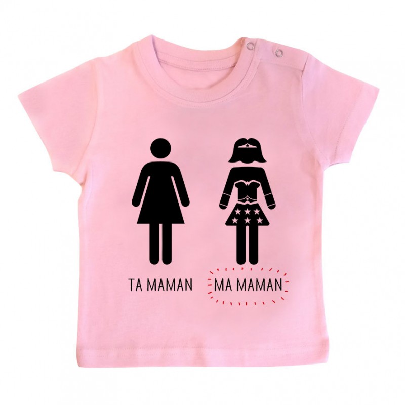 T-Shirt bébé Ta maman, Ma maman