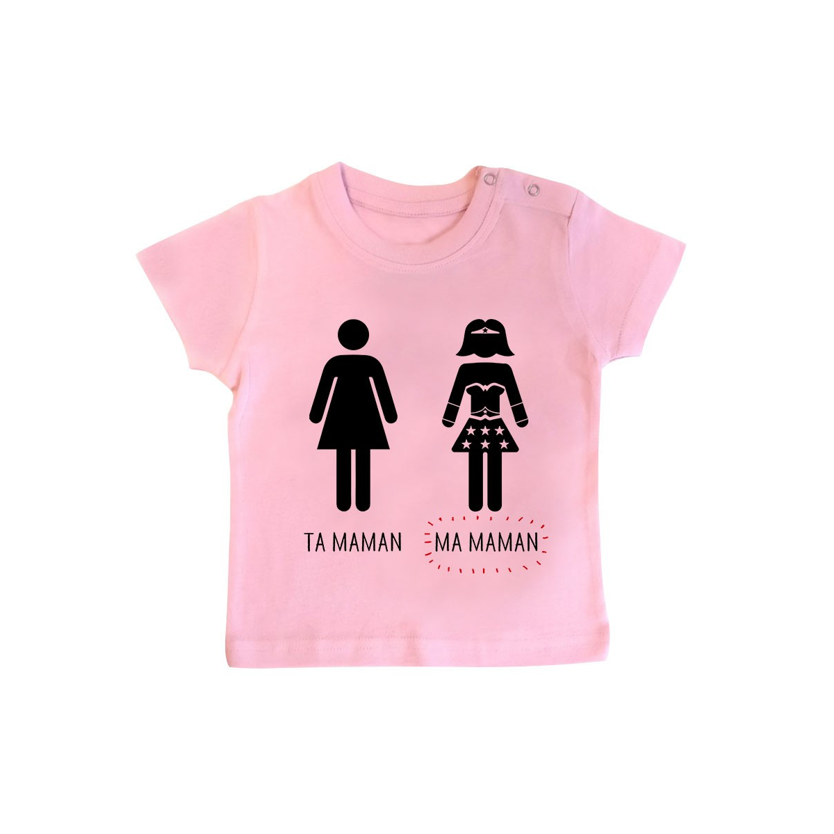 T-Shirt bébé Ta maman, Ma maman