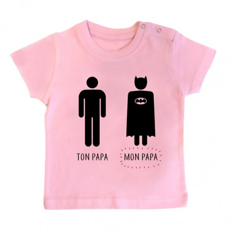 T-Shirt bébé Ton papa, Mon papa