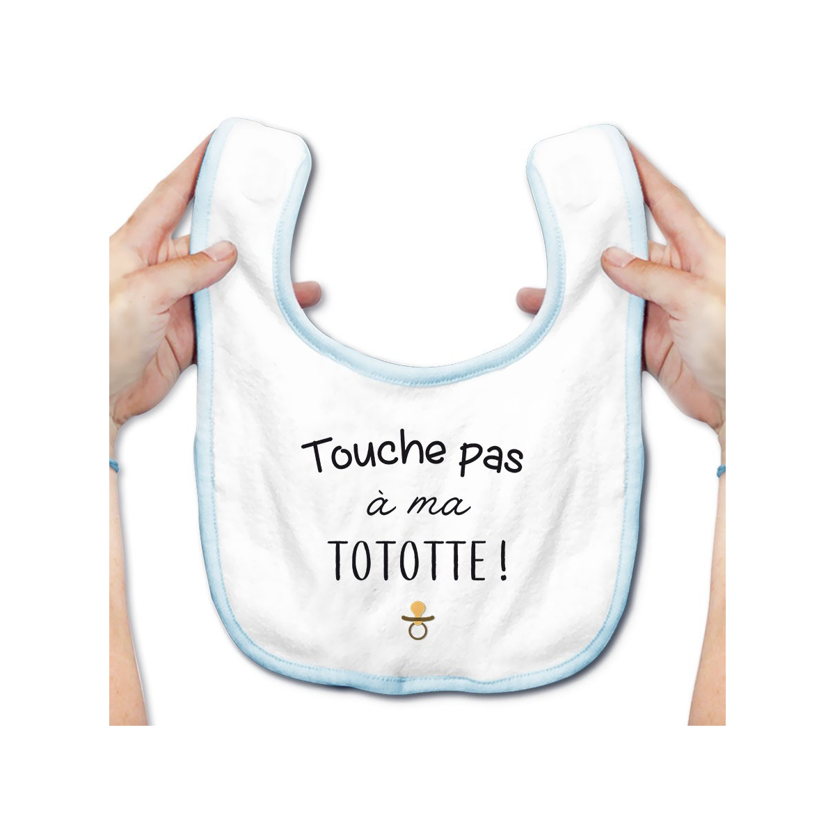 Bavoir bébé Touche pas à ma tototte