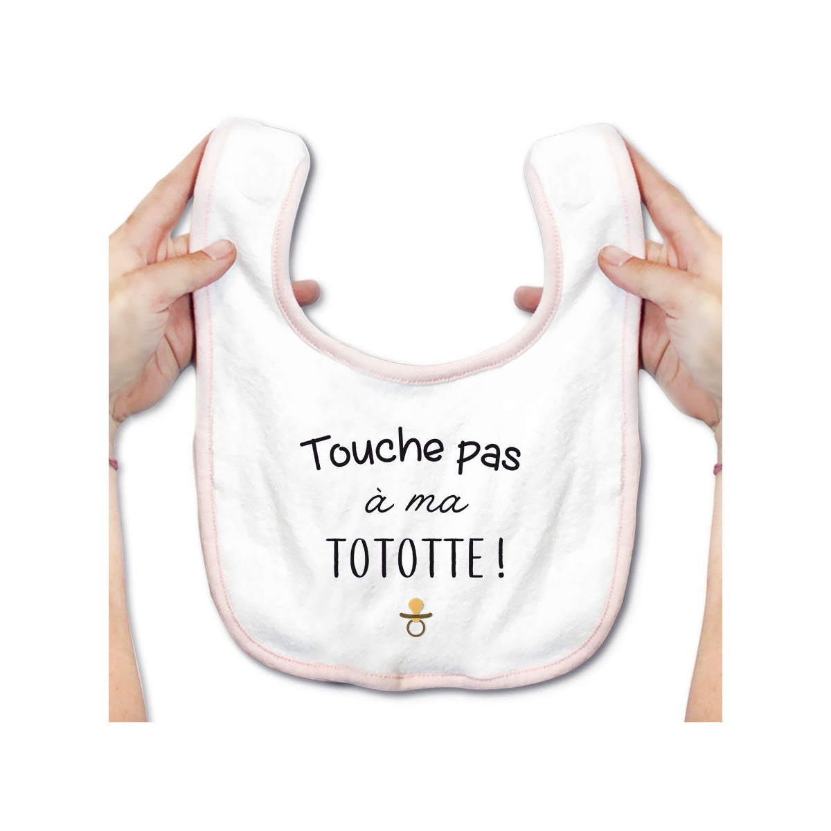 Bavoir bébé Touche pas à ma tototte