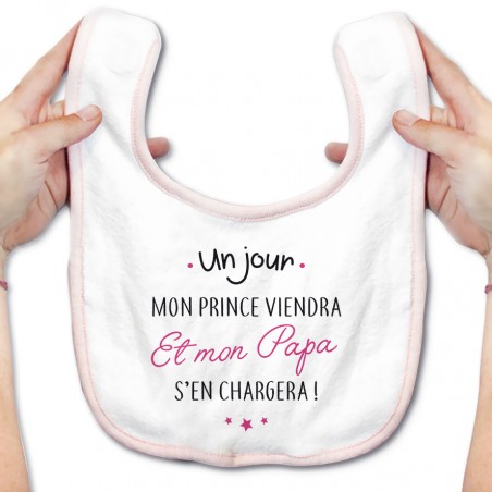 Bavoir bébé Un jour mon prince viendra