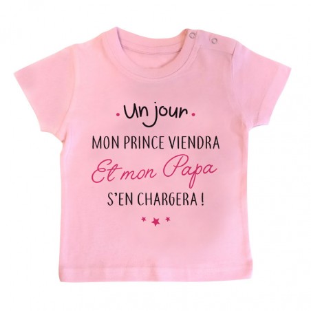 T-Shirt bébé Un jour mon prince viendra