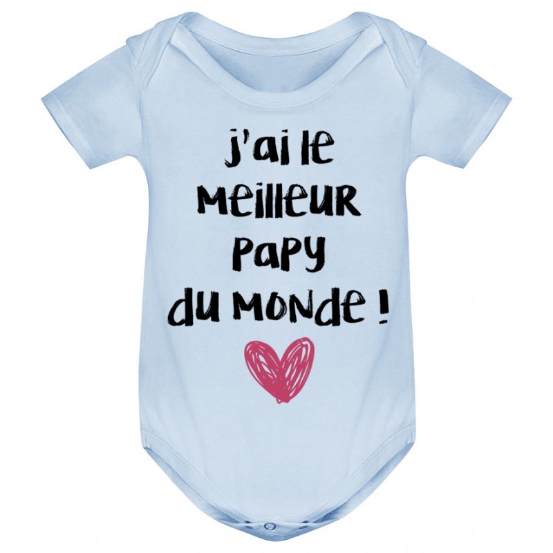 Body bébé J'ai le meilleur Papy du monde Body bébé J'ai le meilleur Papy du monde