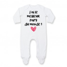 Pyjama bébé J'ai le meilleur Papy du monde