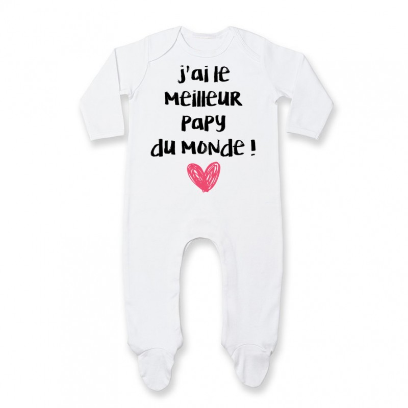 Pyjama bébé J'ai le meilleur Papy du monde Pyjama bébé J'ai le meilleur Papy du monde