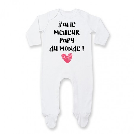 Pyjama bébé J'ai le meilleur Papy du monde