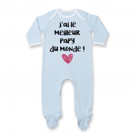 Pyjama bébé J'ai le meilleur Papy du monde