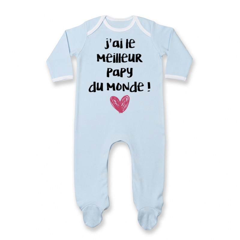 Pyjama bébé J'ai le meilleur Papy du monde