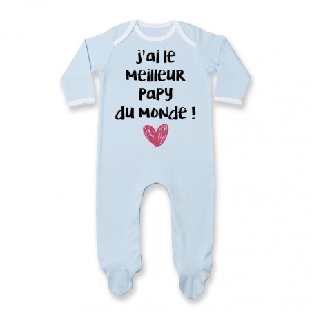 Pyjama bébé J'ai le meilleur Papy du monde