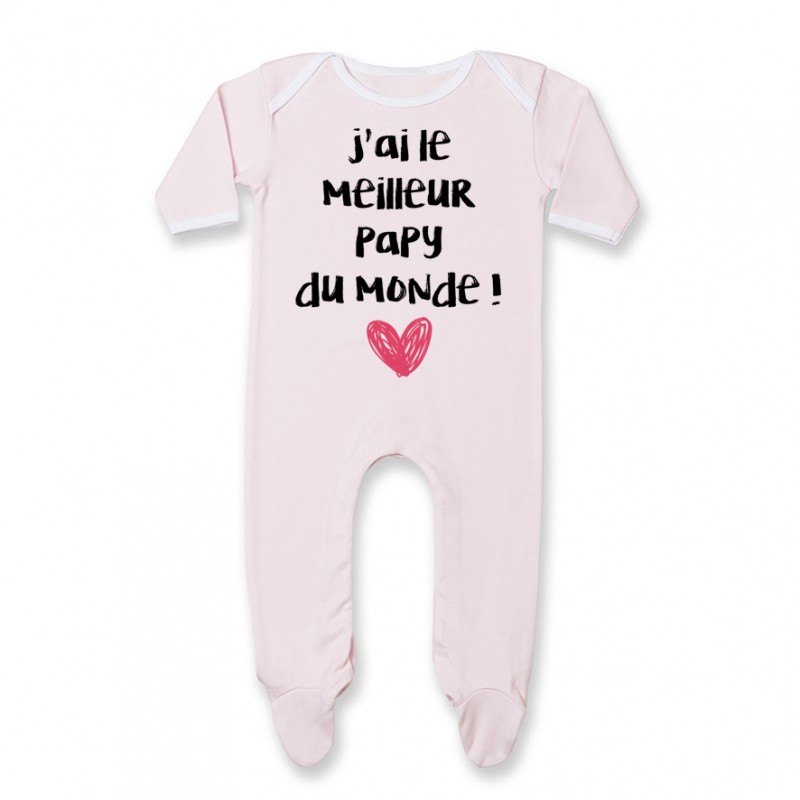 Pyjama bébé J'ai le meilleur Papy du monde