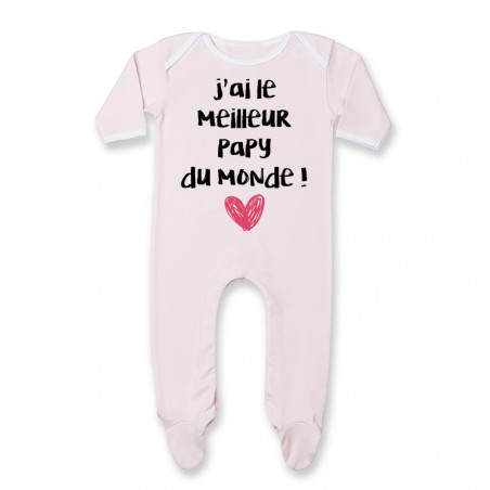 Pyjama bébé J'ai le meilleur Papy du monde