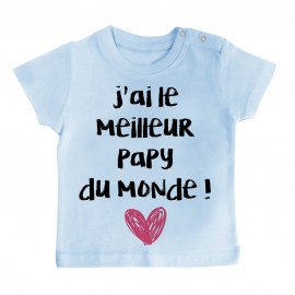 T-Shirt bébé J'ai le meilleur Papy du monde