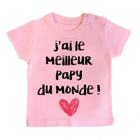 T-Shirt bébé J'ai le meilleur Papy du monde