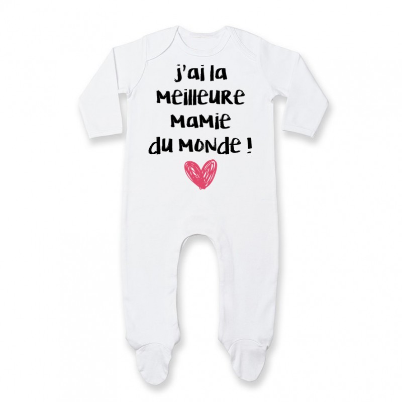 Pyjama bébé J'ai la meilleure Mamie du monde Pyjama bébé J'ai la meilleure Mamie du monde