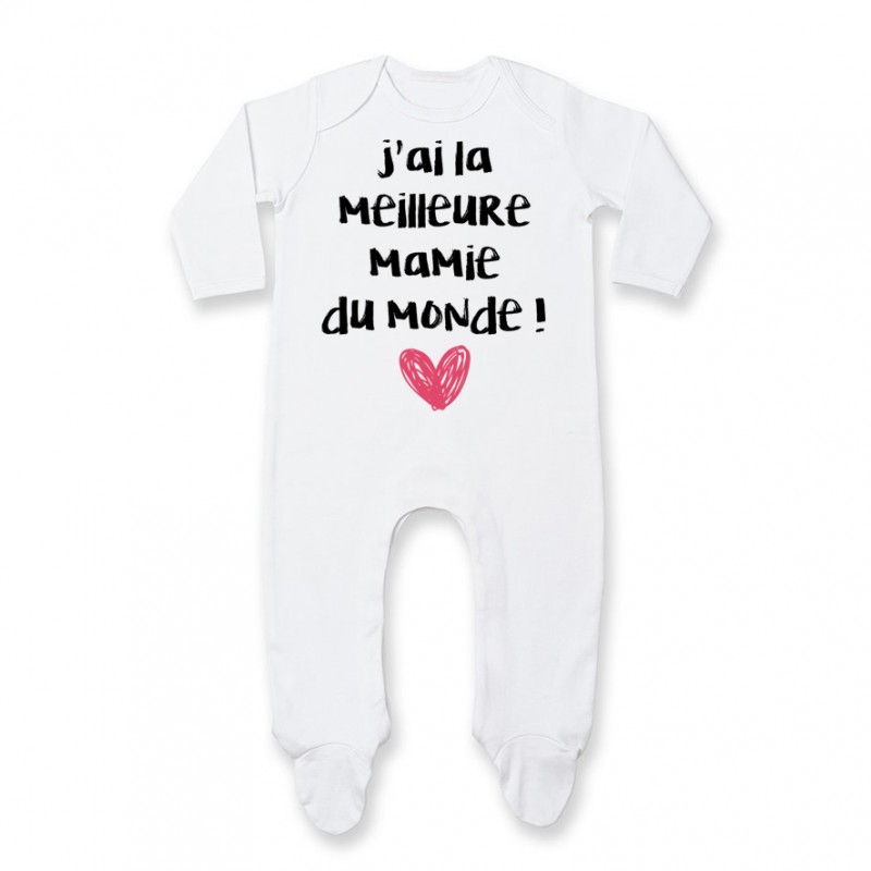 Pyjama bébé J'ai la meilleure Mamie du monde