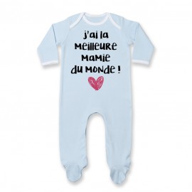 Pyjama bébé J'ai la meilleure Mamie du monde