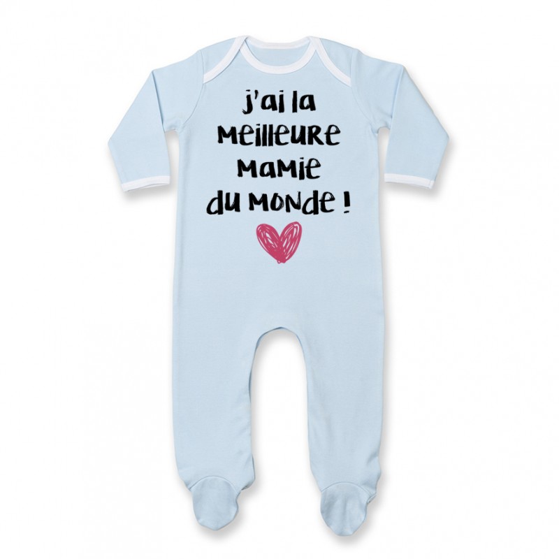 Pyjama bébé J'ai la meilleure Mamie du monde Pyjama bébé J'ai la meilleure Mamie du monde