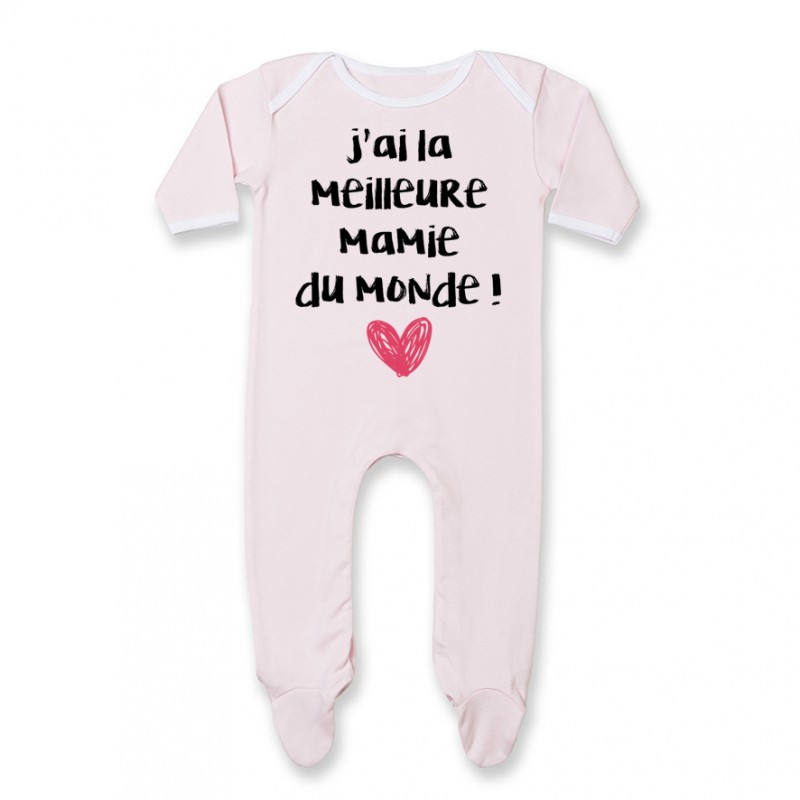 Pyjama bébé J'ai la meilleure Mamie du monde