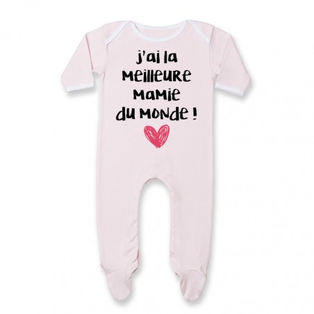 Pyjama bébé J'ai la meilleure Mamie du monde