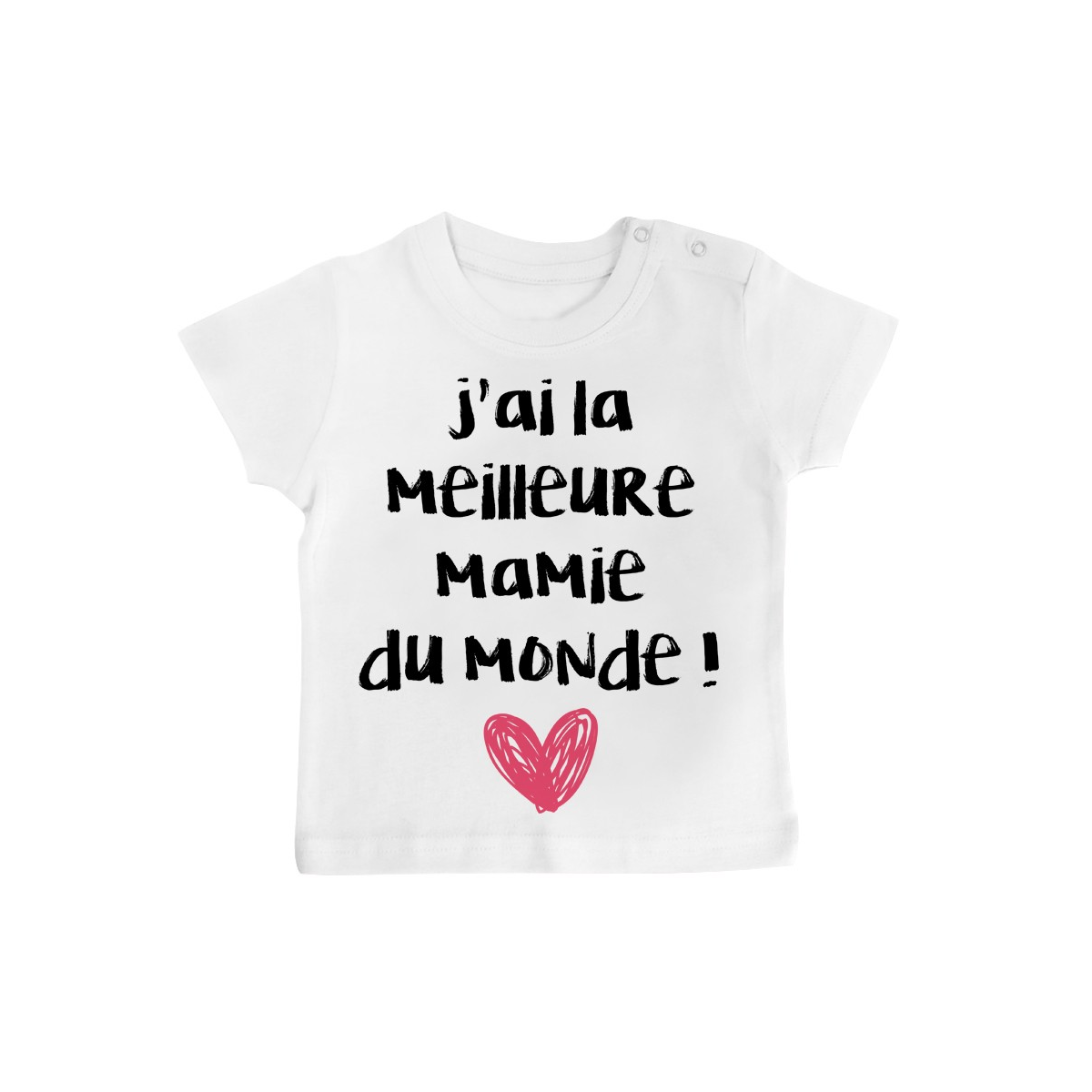 T-Shirt bébé J'ai la meilleure Mamie du monde