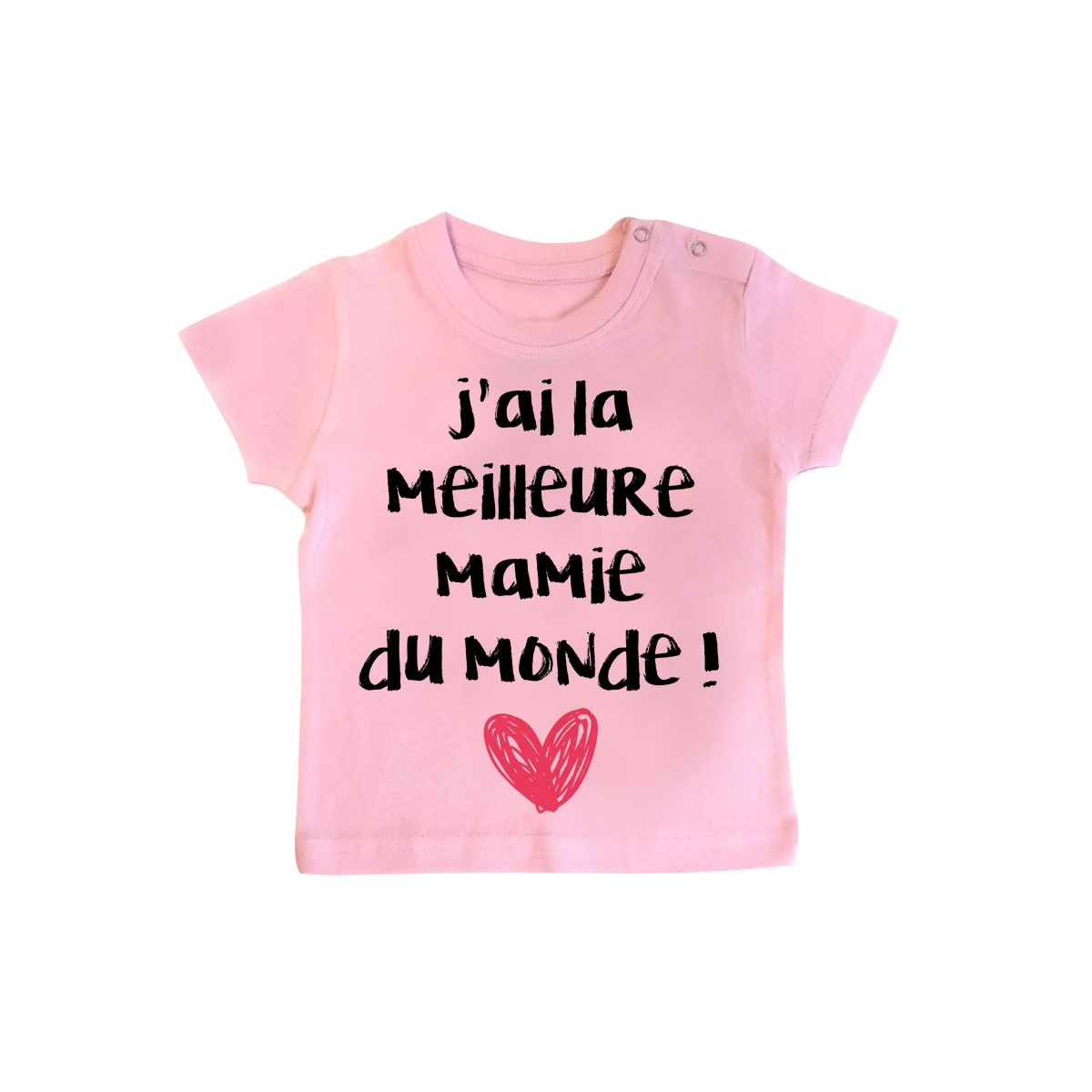 T-Shirt bébé J'ai la meilleure Mamie du monde