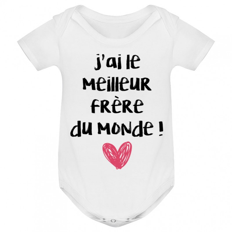 Body bébé J'ai le meilleur Frère du monde Body bébé J'ai le meilleur Frère du monde