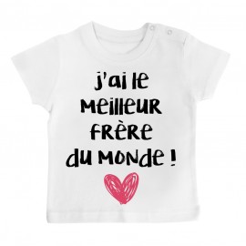 T-Shirt bébé J'ai le meilleur Frère du monde