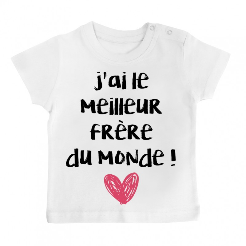 T-Shirt bébé J'ai le meilleur Frère du monde T-Shirt bébé J'ai le meilleur Frère du monde