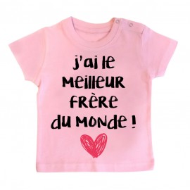 T-Shirt bébé J'ai le meilleur Frère du monde