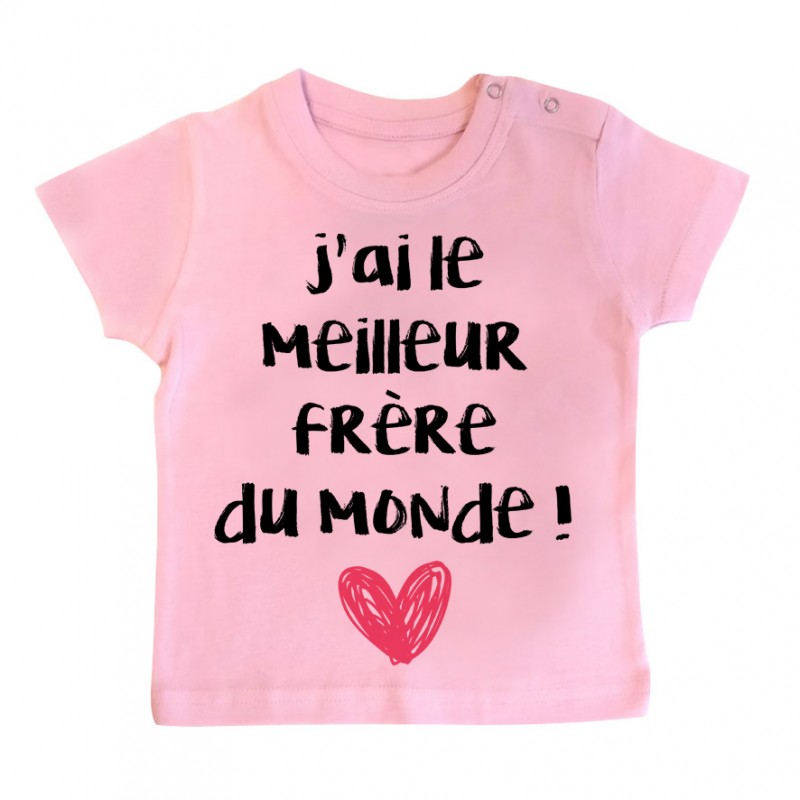 T-Shirt bébé J'ai le meilleur Frère du monde T-Shirt bébé J'ai le meilleur Frère du monde