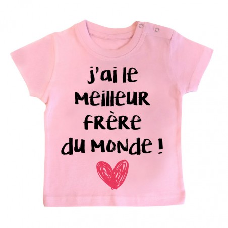 T-Shirt bébé J'ai le meilleur Frère du monde