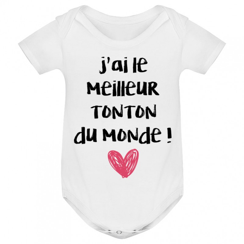 Body bébé J'ai le meilleur Tonton du monde Body bébé J'ai le meilleur Tonton du monde