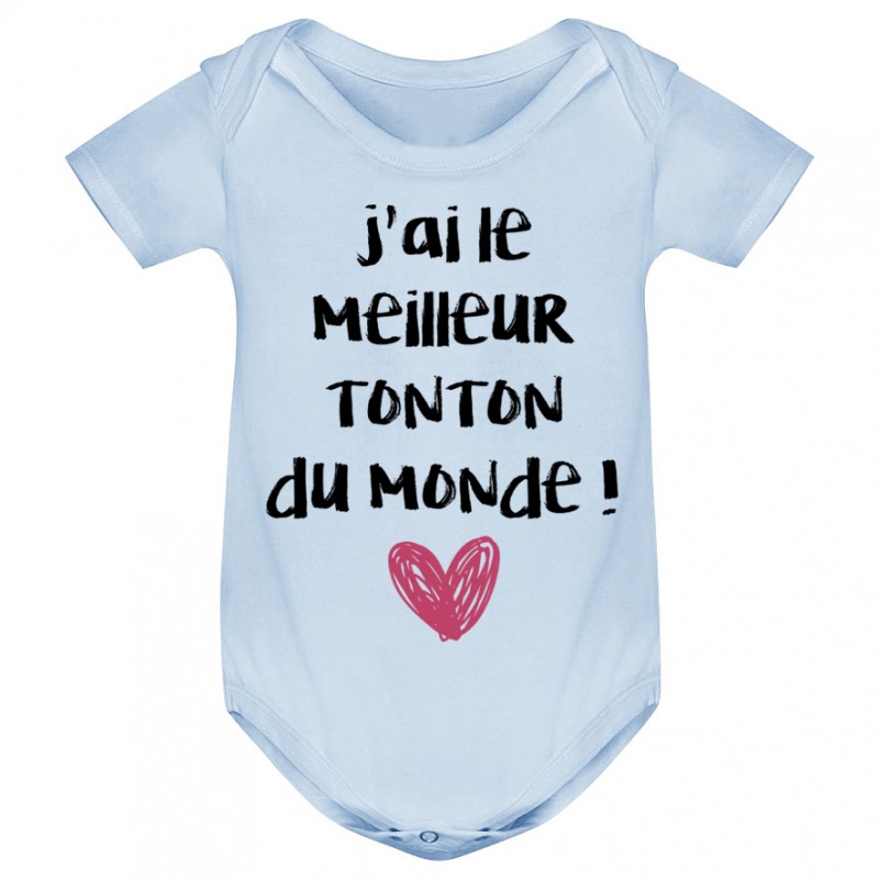 Body bébé J'ai le meilleur Tonton du monde Body bébé J'ai le meilleur Tonton du monde