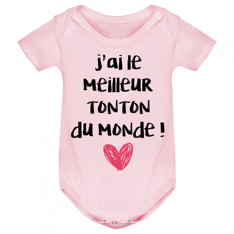 Body bébé J'ai le meilleur Tonton du monde Body bébé J'ai le meilleur Tonton du monde