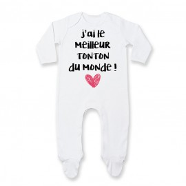 Pyjama bébé J'ai le meilleur Tonton du monde