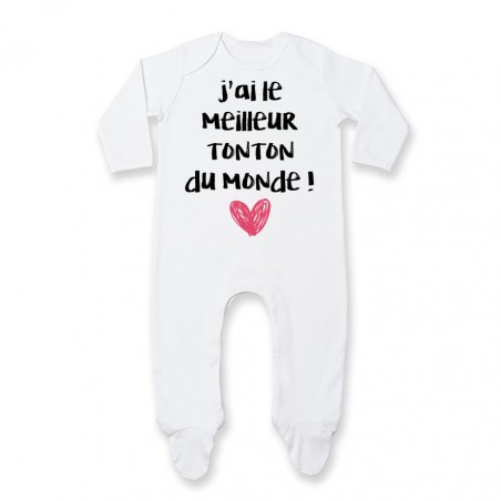 Pyjama bébé J'ai le meilleur Tonton du monde