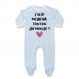 Pyjama bébé J'ai le meilleur Tonton du monde