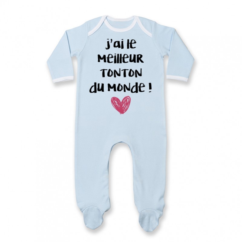 Pyjama bébé J'ai le meilleur Tonton du monde Pyjama bébé J'ai le meilleur Tonton du monde